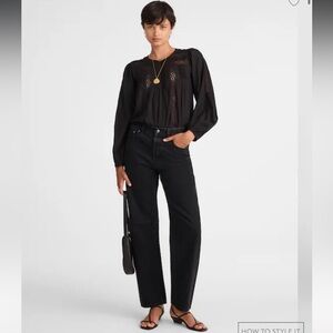 nwt madewell darted barrel leg jean